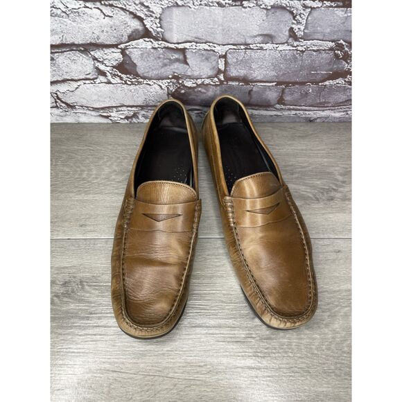 To Boot New York Brown Leather Penny Loafer Driving Shoes Men’s Sz 10.5D US/44EU - Picture 15 of 16